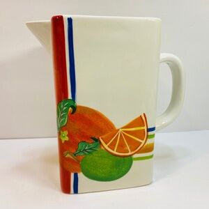 Very Rare AMBIANCE COLLECTION BY NANETTE VACHER Marigot Juice Pitcher EUC